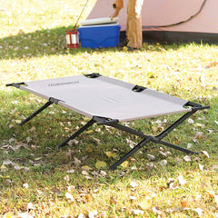 Coleman Trailhead II cot elevated for comfortable outdoor rest