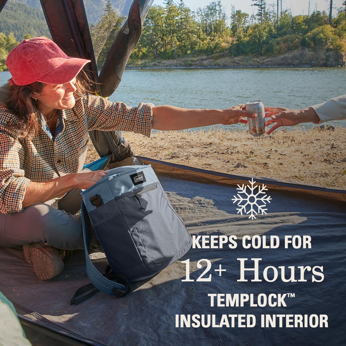Coleman TranslatR front pocket storage keeps utensils and keys organized during hikes.
