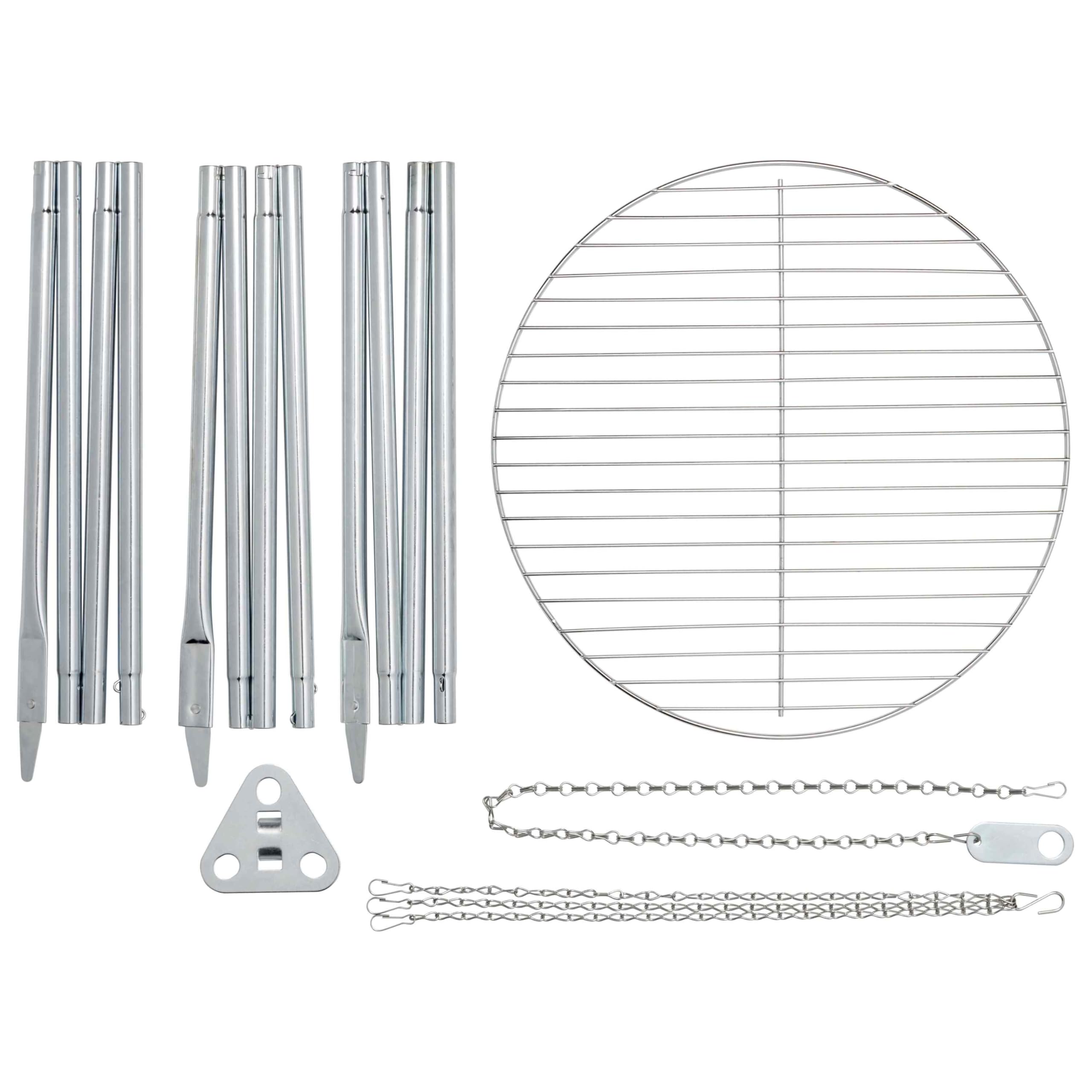 Coleman Tripod lantern hanger provides bright campsite lighting after cooking