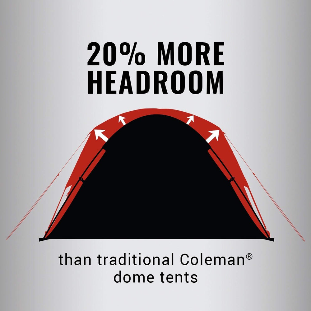 Coleman WeatherTech tub-floor with inverted seams helps keep gear dry
