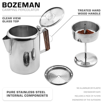 COLETTI Bozeman natural filters 100-pack keep brew clean and convenient in the field.