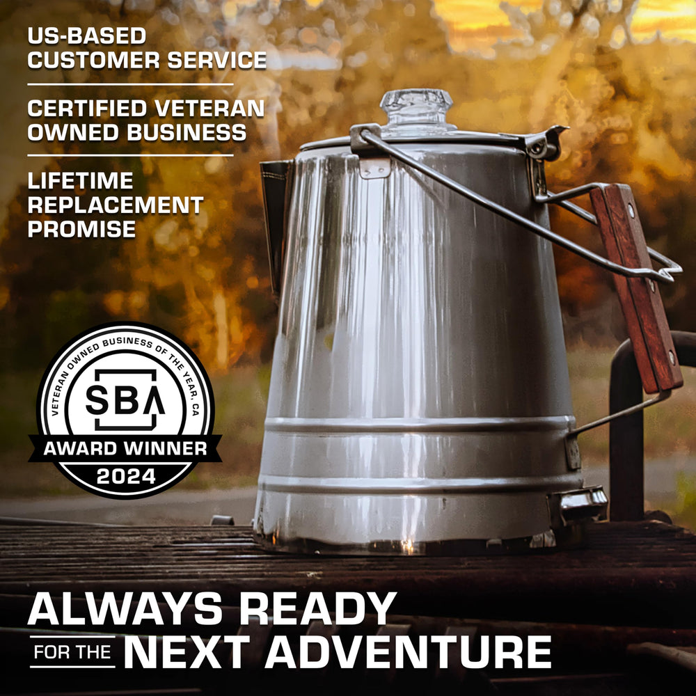 COLETTI Butte stovetop use for versatile outdoor brewing
