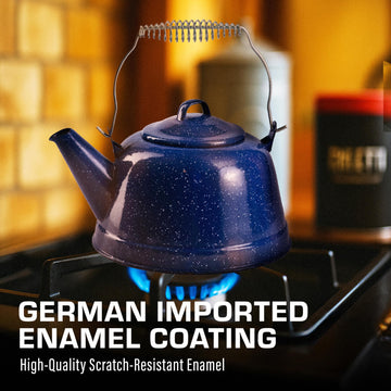 COLETTI Classic Camping Tea Kettle interior enamel coating for clean boils