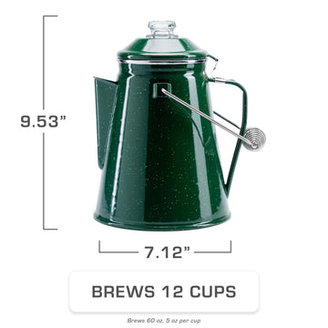 COLETTI Classic 12-cup with glass top for watching the brew