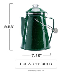 COLETTI Classic 12-cup with glass top for watching the brew