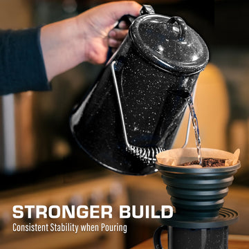 COLETTI enamel-finish black highlights premium German enamel and toxin-free stainless steel