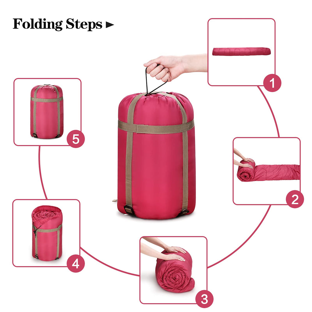 COLIKESEA sleeping bag pink color ideal for family camping