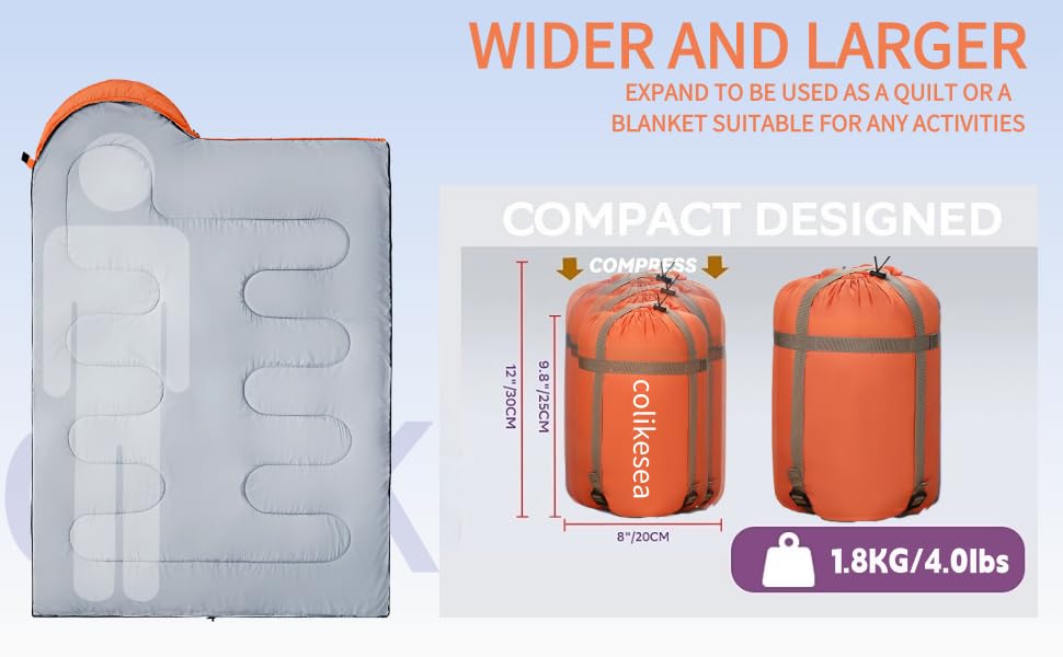 COLIKESEA sleeping bag warranty support highlights reliable customer care.