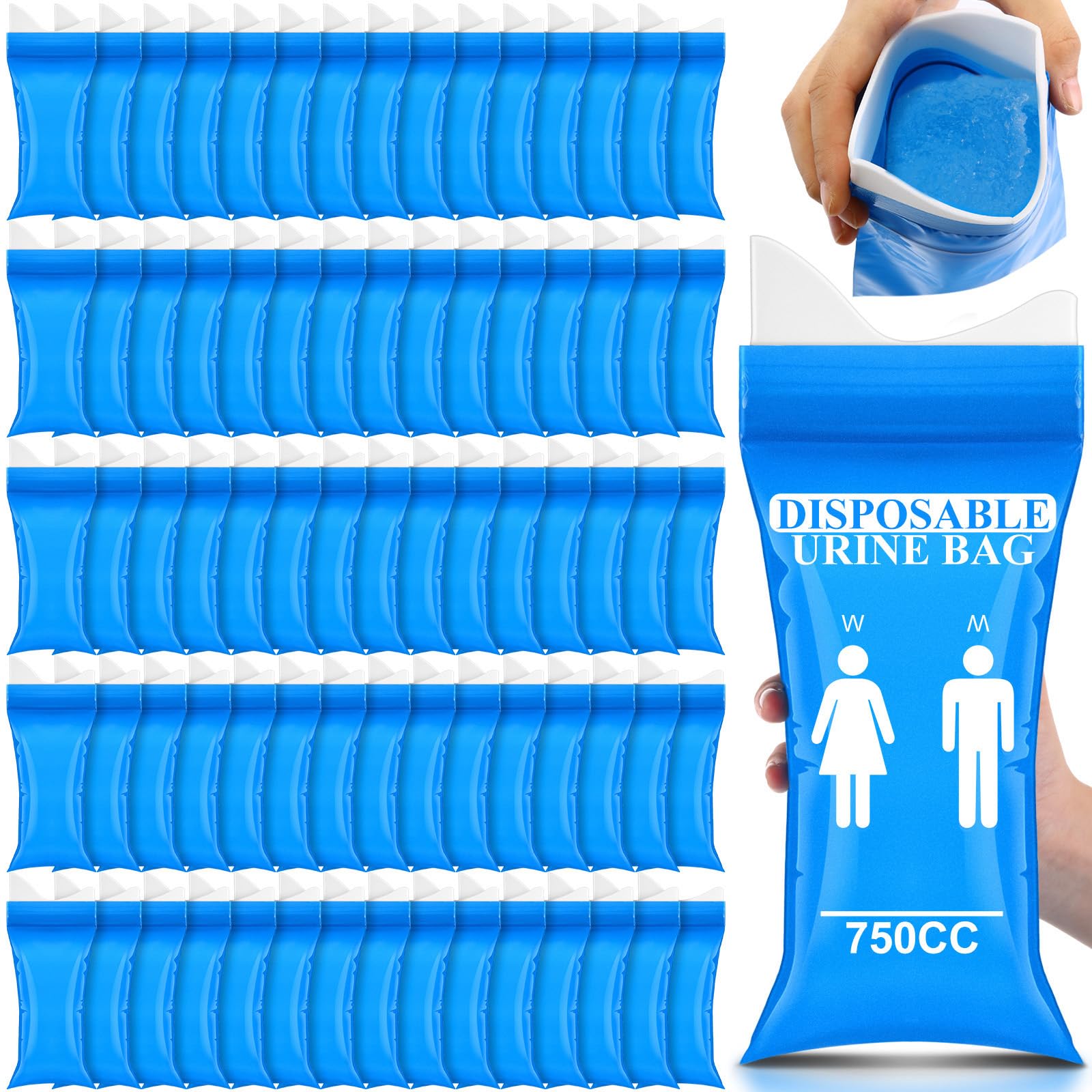 Colingmill urine bags pack 120pcs for travel portability and hygiene