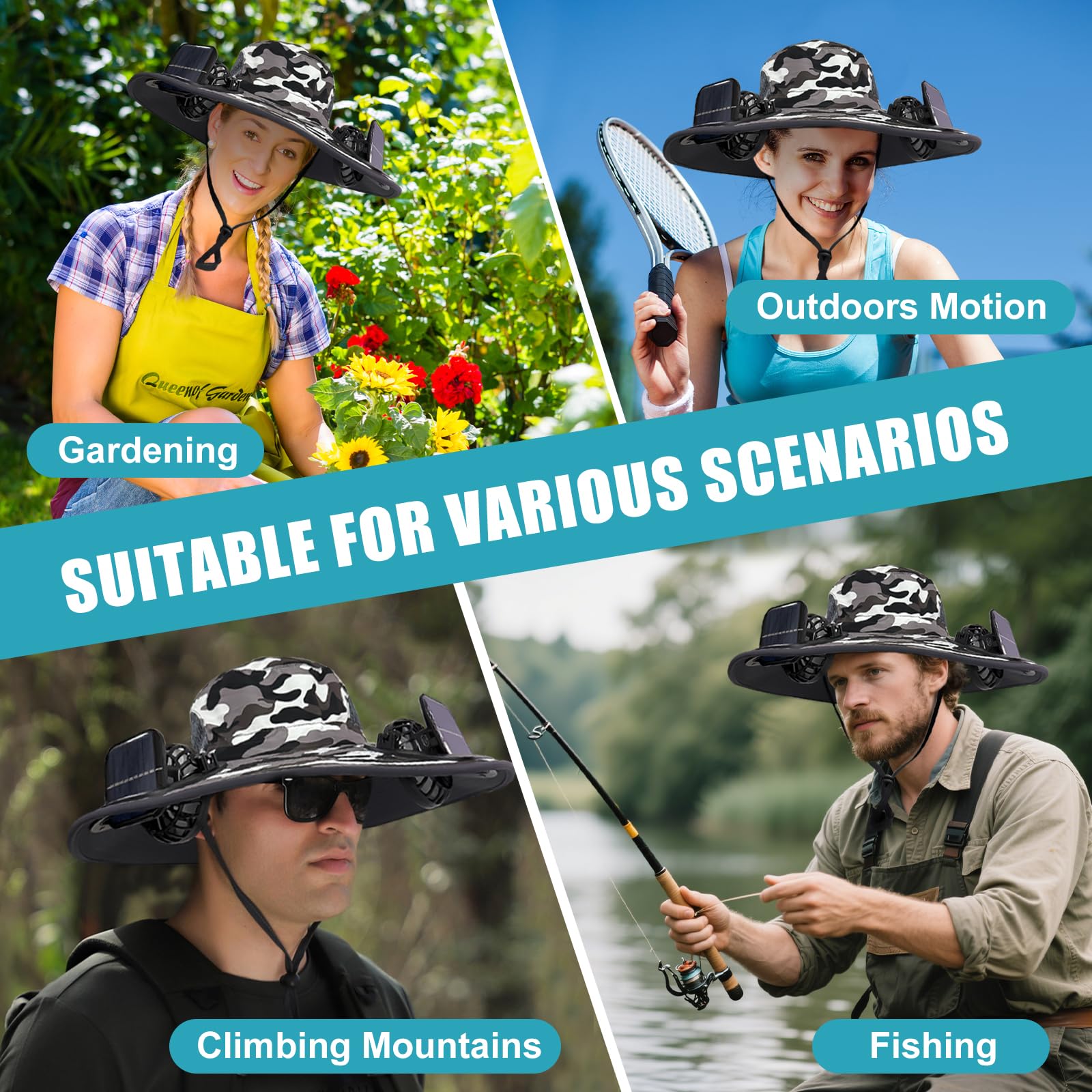 COLITT camouflage hat in outdoor use for fishing, hiking, and beach