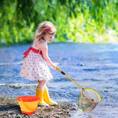 Collapsible silicone beach bucket for kids