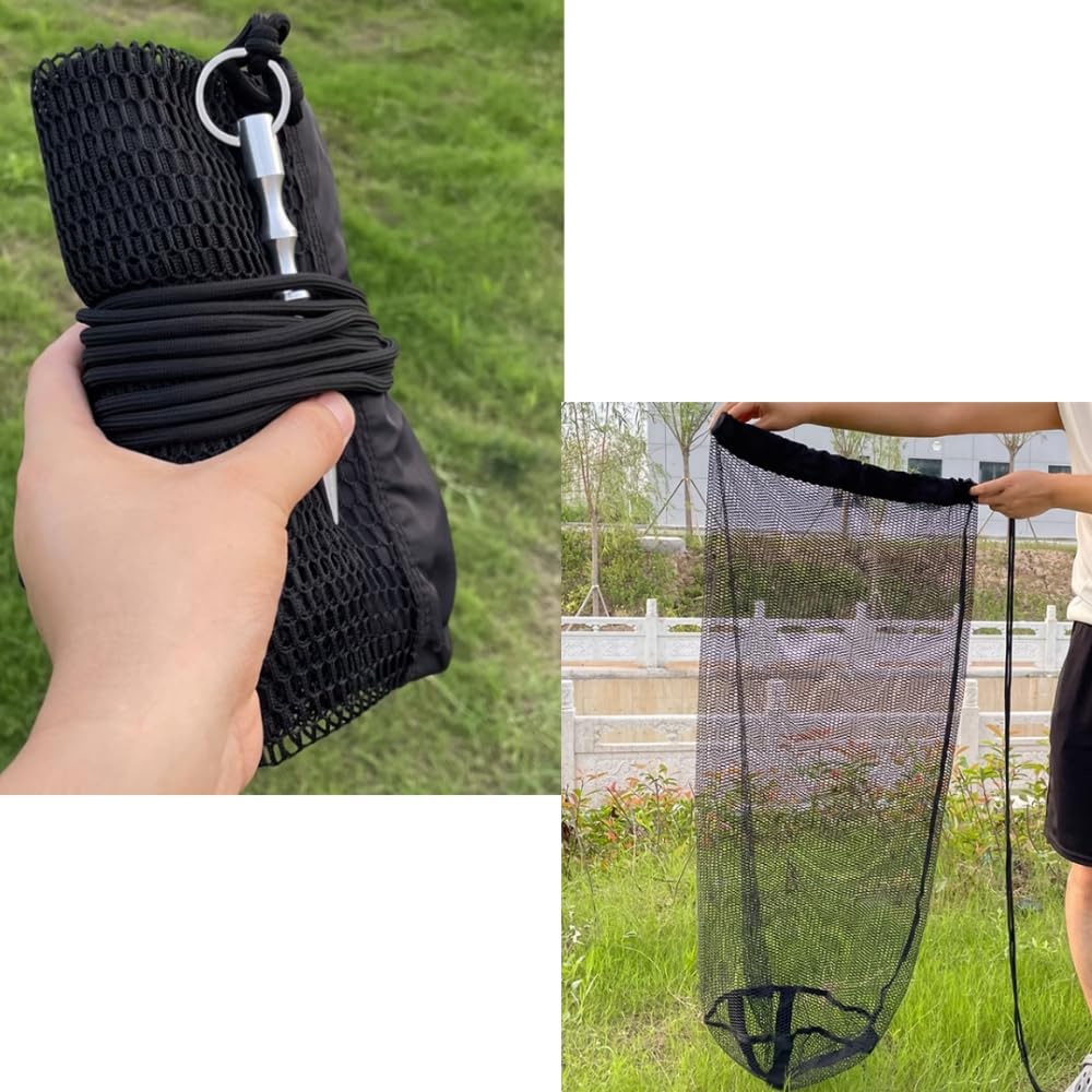 Close-up of drawstring closure and metal frame