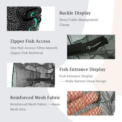 Collapsible fish bucket storage with foldable design