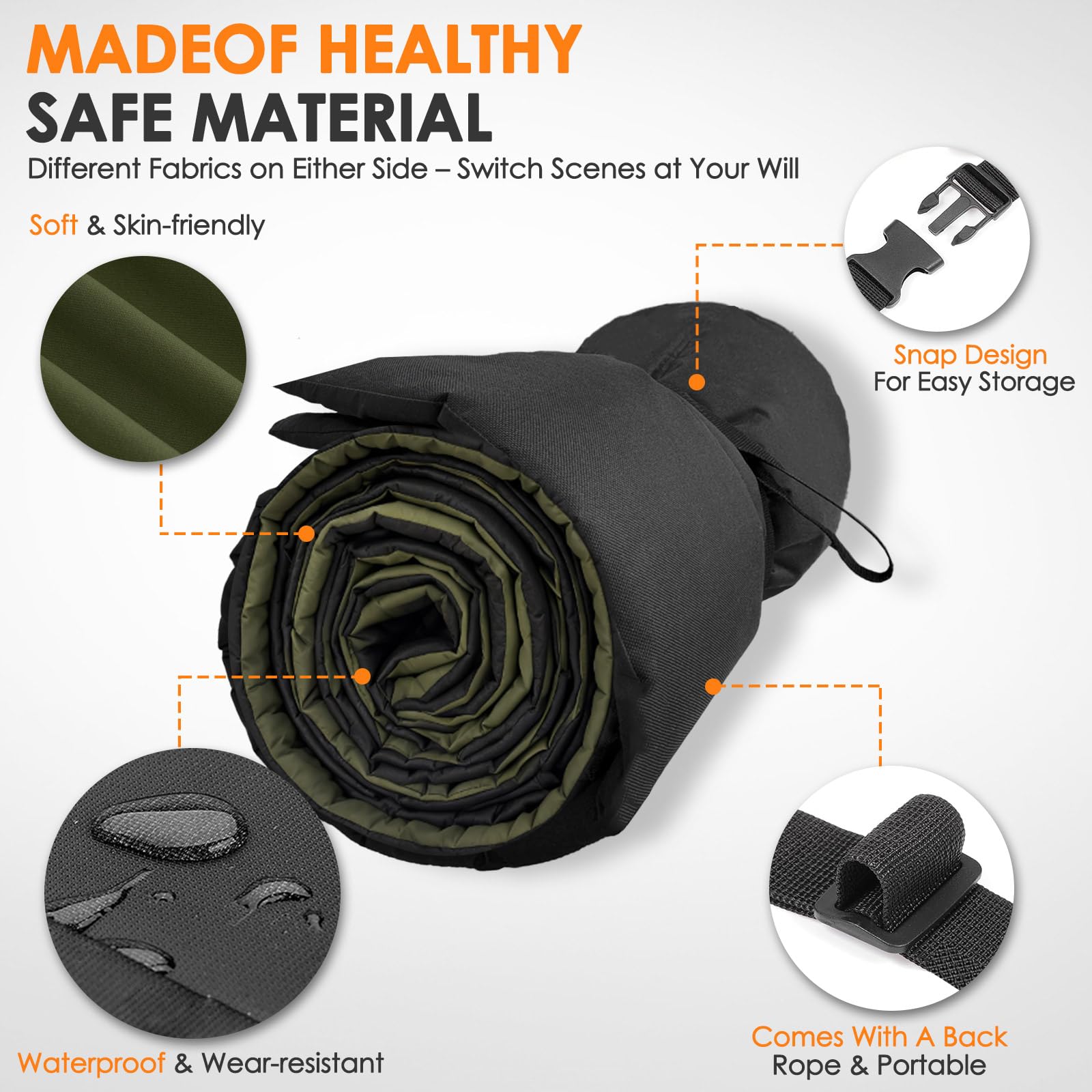 COLMERD floor mattress suited for tent camping and RV travel.