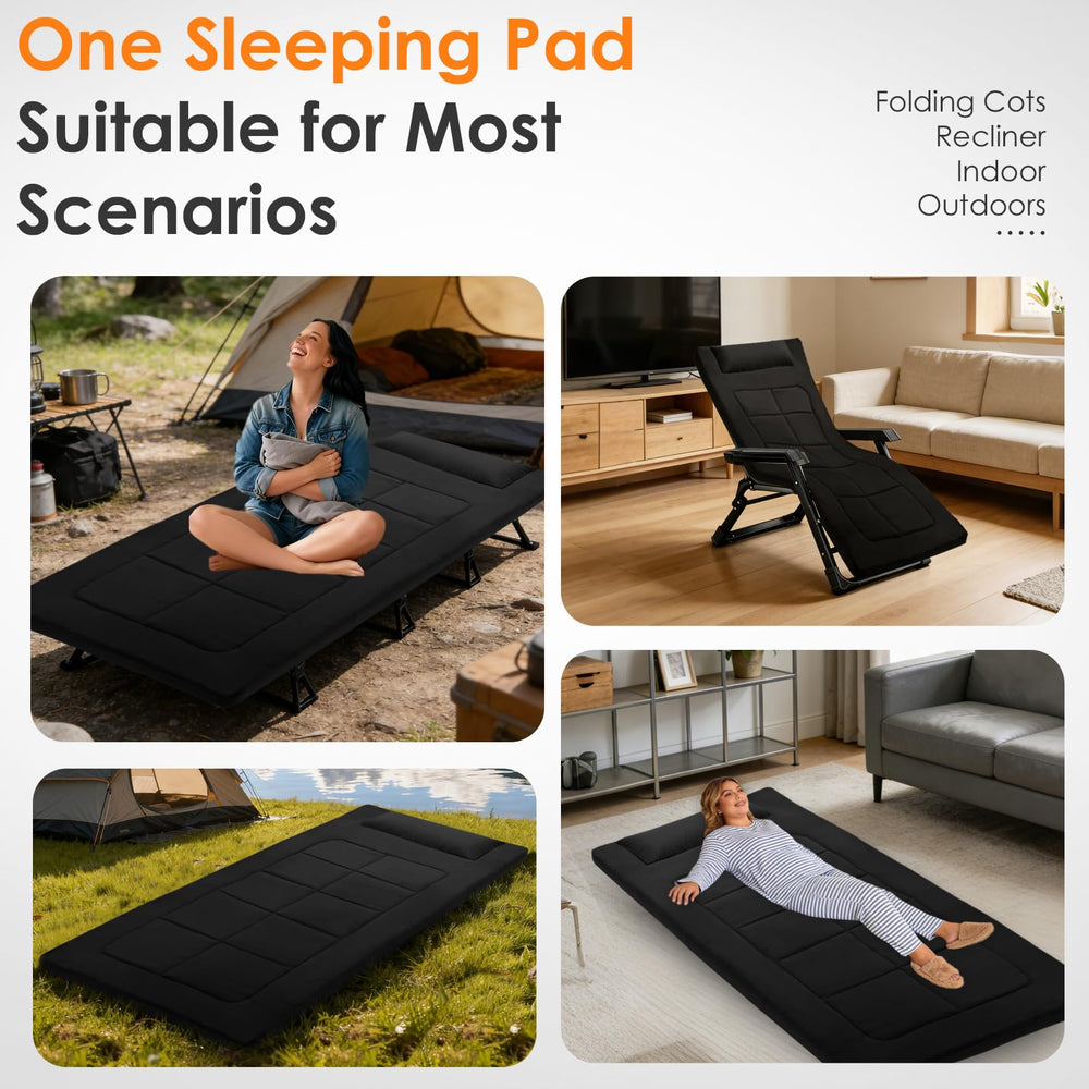 COLMERD XXL floor mattress used outdoors on patio or camping.
