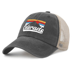 Breathable mesh back detail on trucker hat