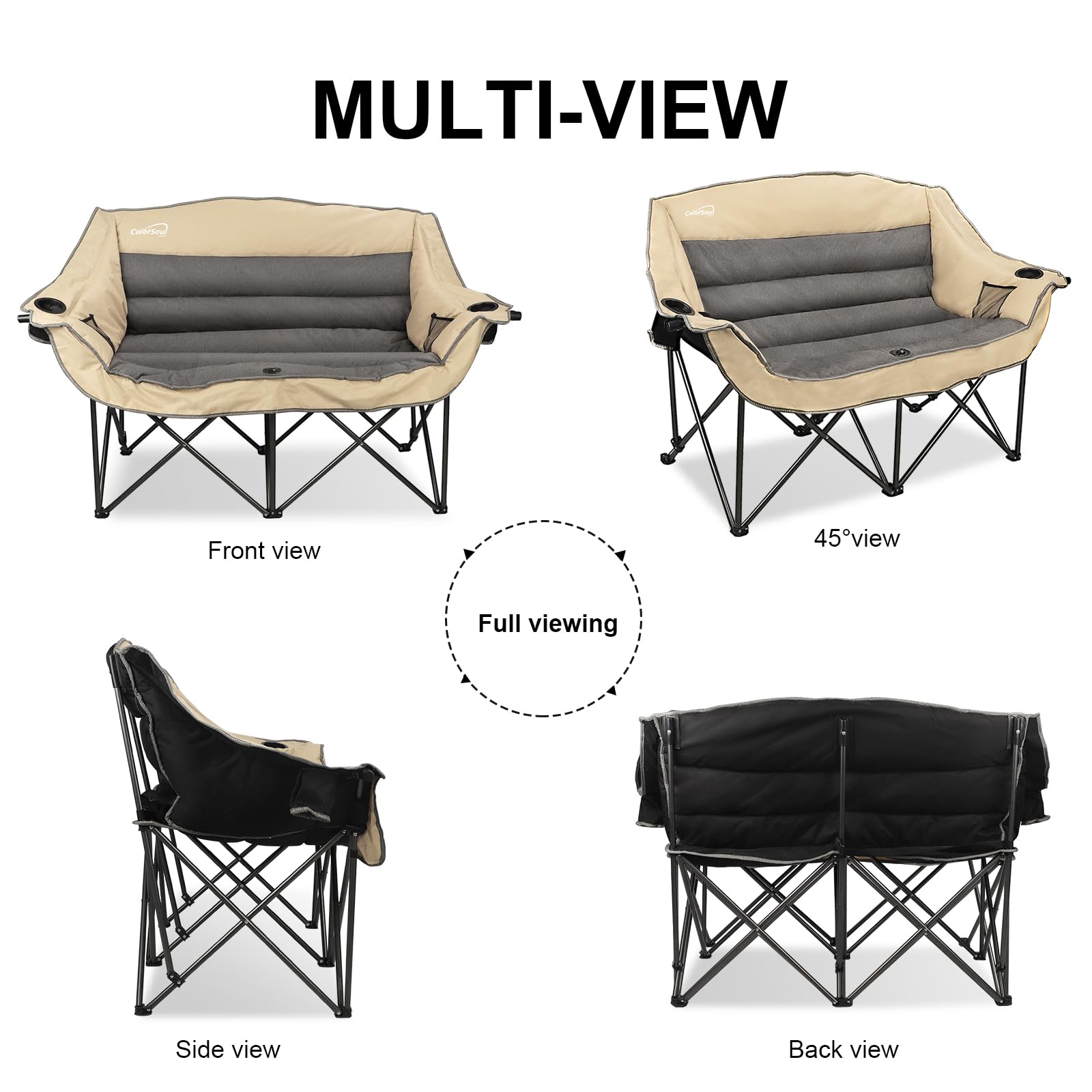 Colorsoul 600D fabric durability visible on the seat for long-lasting use.