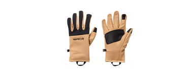 Columbia Arctic Crest Glove for men in canoe/black, exterior view showing lightweight shell for cold-weather outings