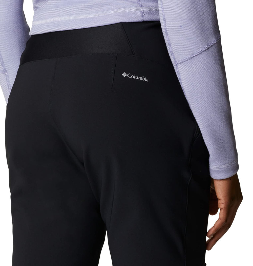 Columbia Back Beauty Softshell Pant reflective detail for low-light visibility