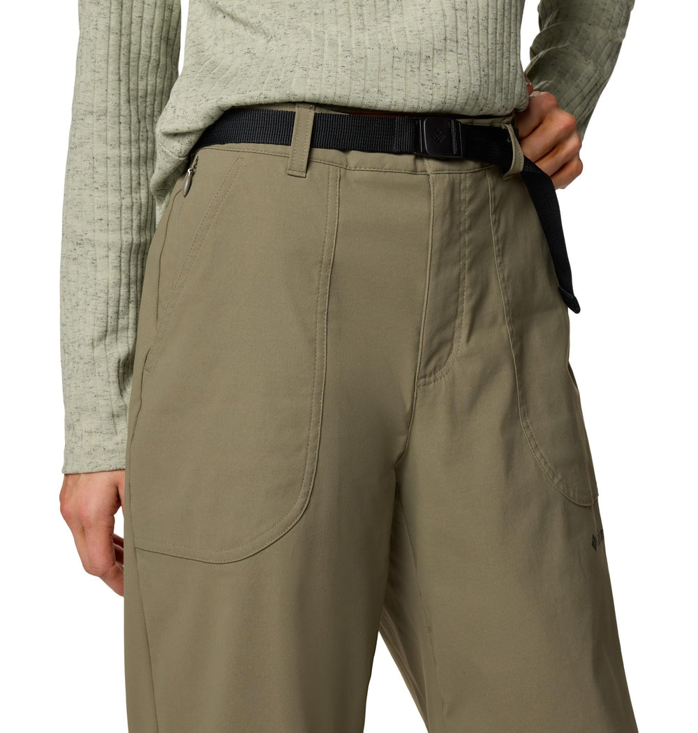 Columbia Brea Falls nylon pant in outdoor trail setting for versatile performance