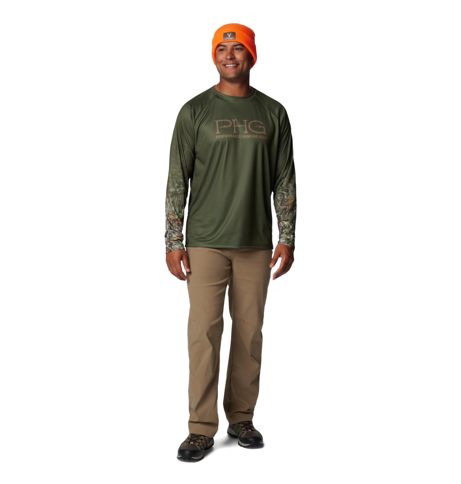 Columbia Bucktail II Pant knee detail enabling flexible movement.