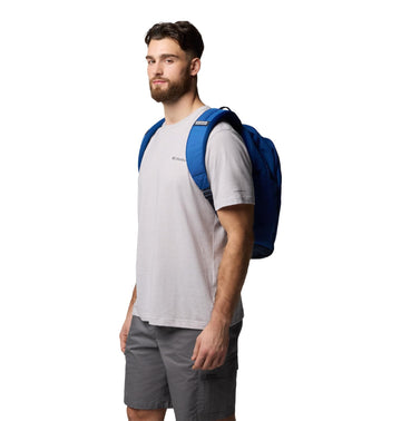 Columbia Buxton 26L two water bottle pockets support hydration on hikes and commutes.