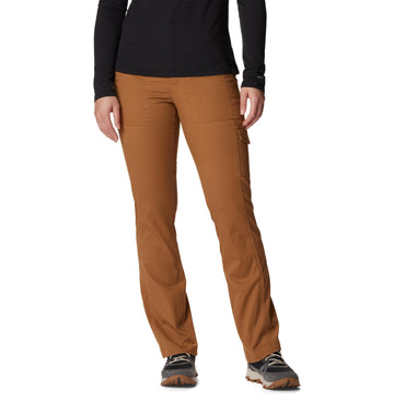 Columbia Calico Basin camel pant front view showing versatile outdoor style