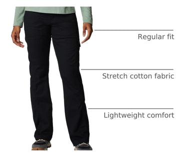 Columbia Calico Basin cotton pant stretch fabric enables easy movement