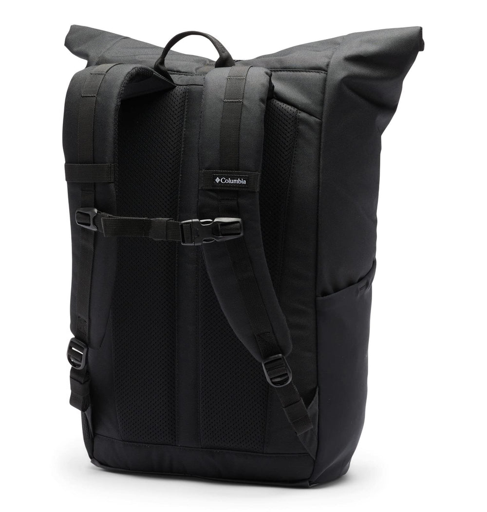 Columbia Convey II rolltop top view, showcases expandable capacity and quick access.