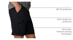 Columbia Eaglecrest Short cargo pocket closeup for organized essentials.
