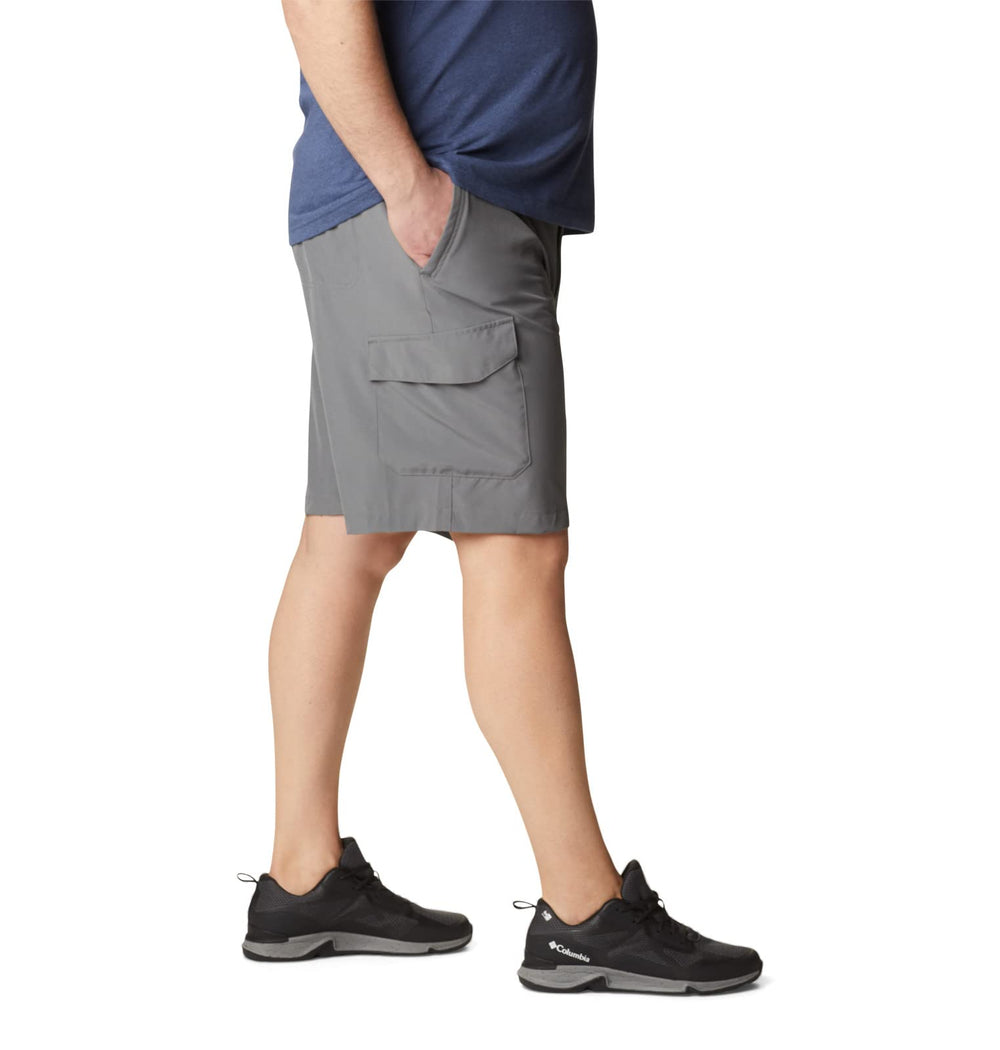 Columbia Eaglecrest short City Grey stitch detail emphasizes durable construction