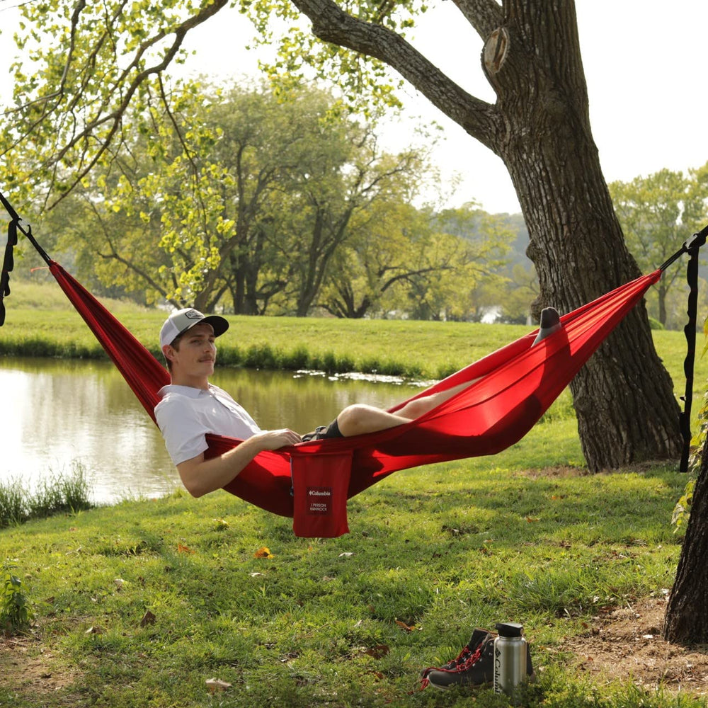 Columbia Mammoth Creek hammock shows generous 8ft-4in length and 4ft-11in width.