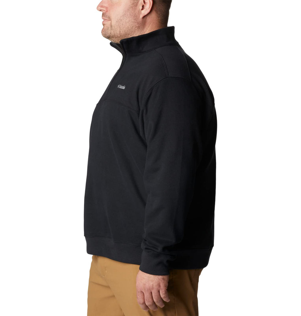 Columbia Hart Mountain II Half Zip worn during outdoor activities for warmth.