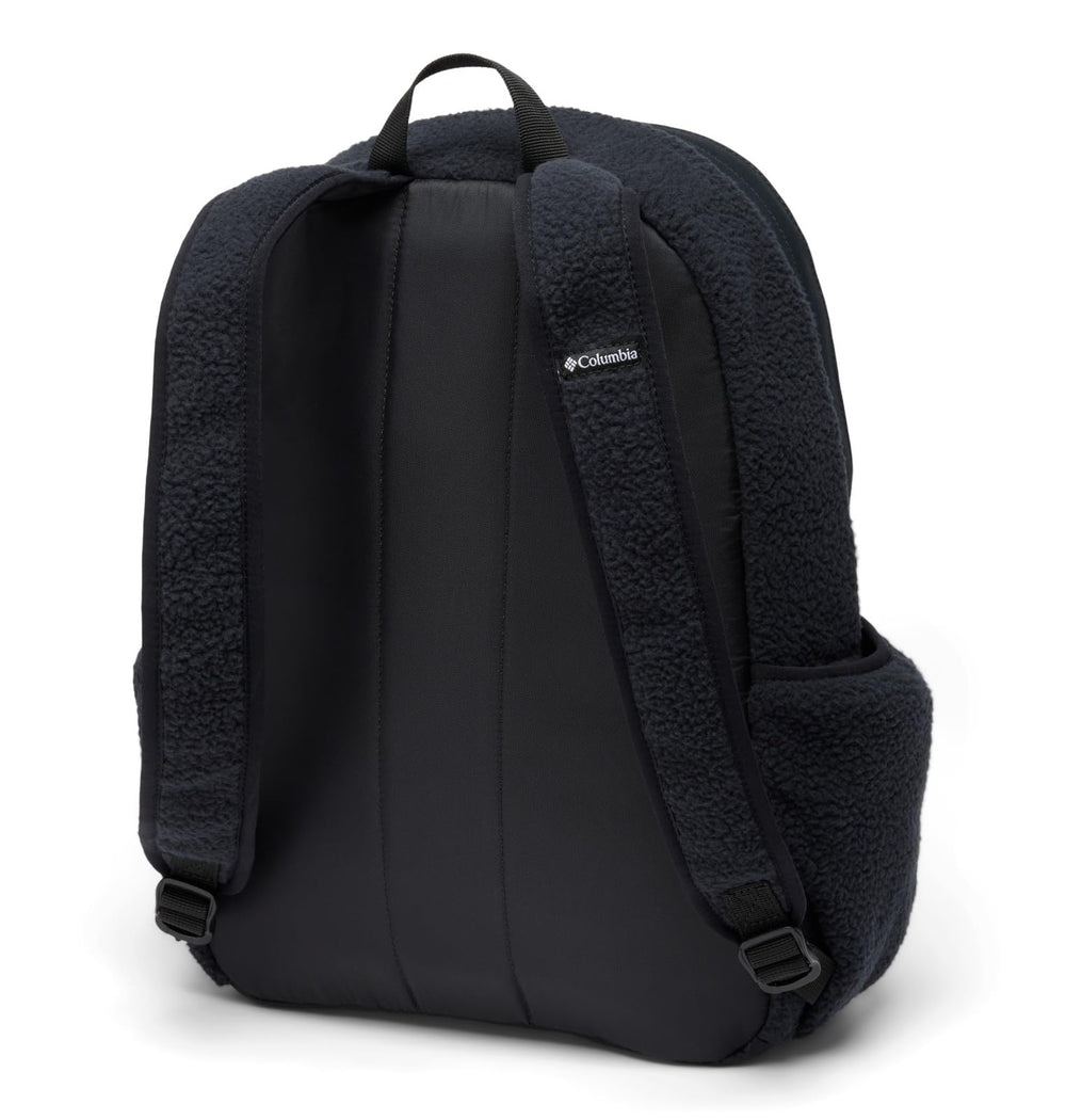 Columbia Helvetia 14L backpack tablet sleeve view highlighting fleece-lined protection.