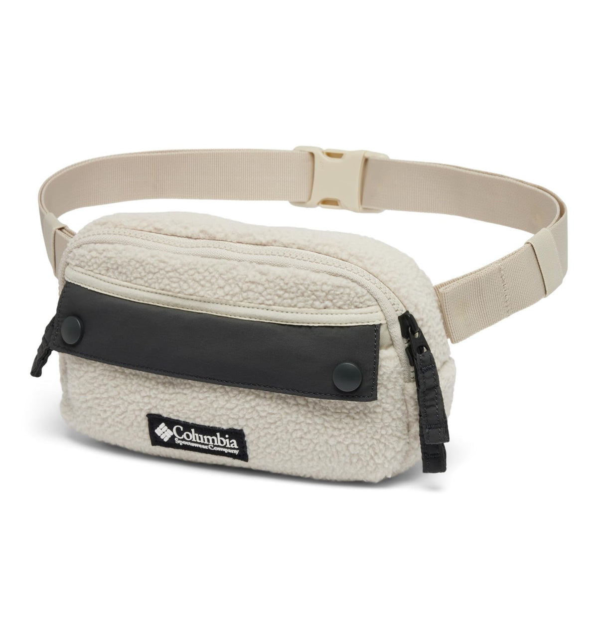Columbia Helvetia II hip pack front view highlights hands-free convenience for daily tasks.