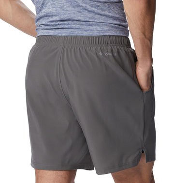 Columbia Hike Brief Short City Grey extended size tag highlights sizing options