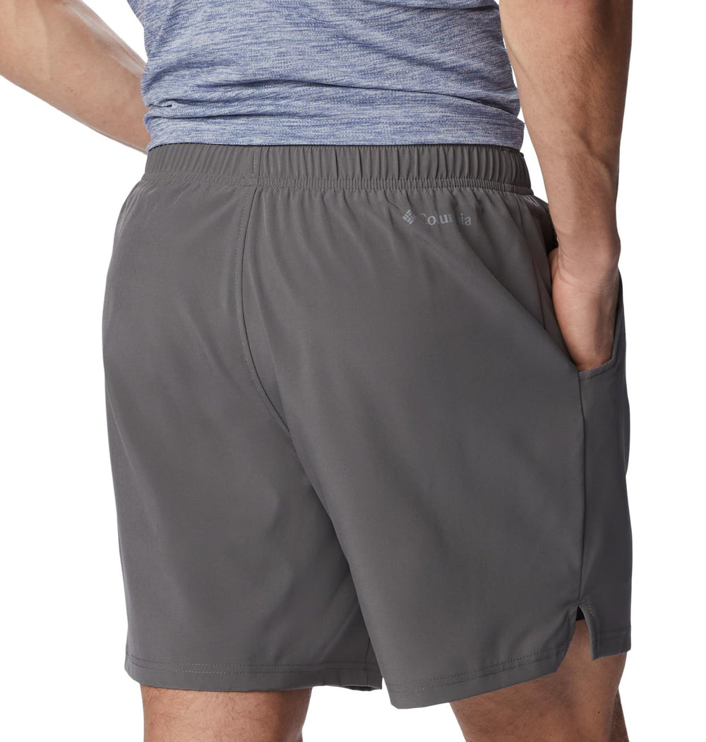 Columbia Hike Brief Short City Grey extended size tag highlights sizing options