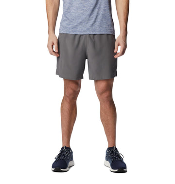 Columbia Hike Brief Short City Grey waistband with drawcord for secure trail adjustments