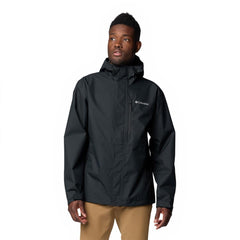 Columbia Hikebound II Jacket black full-front view highlighting all-weather protection.