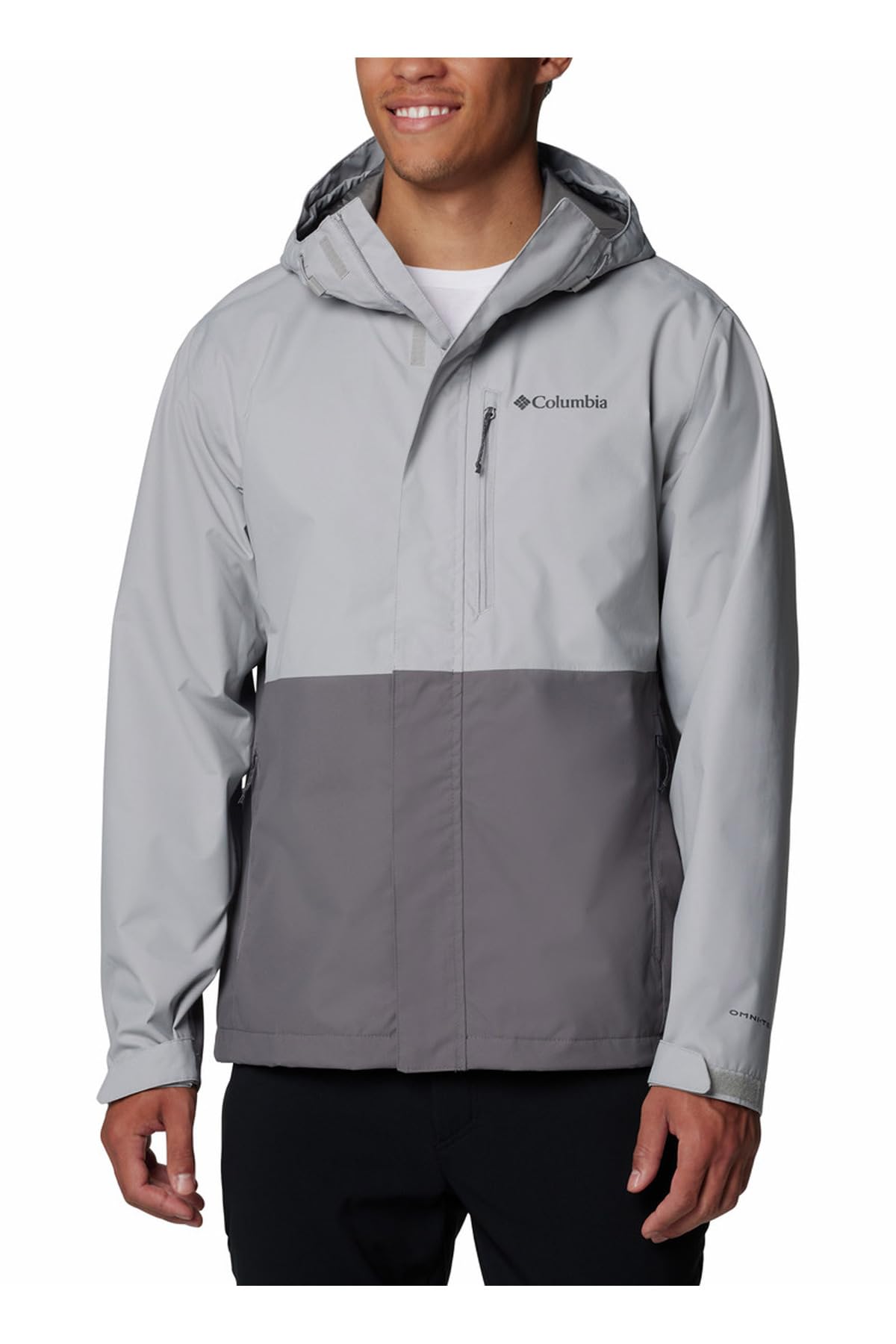 Columbia Hikebound II jacket front view, waterproof shell for wet-weather outings