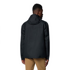 Columbia Hikebound II Jacket hood-adjustment close-up with adjustable drawcord for fit.