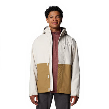 Columbia Hikebound II jacket shown on trail ready for variable weather.