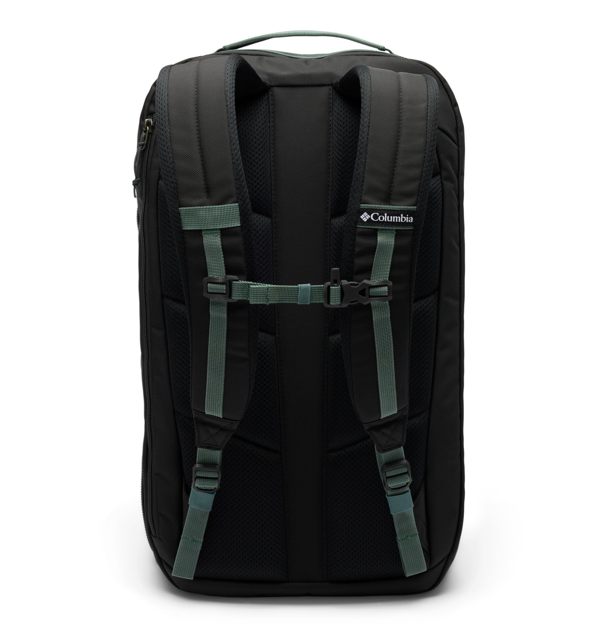 Columbia Landroamer backpack, rain forest black side view for easy access