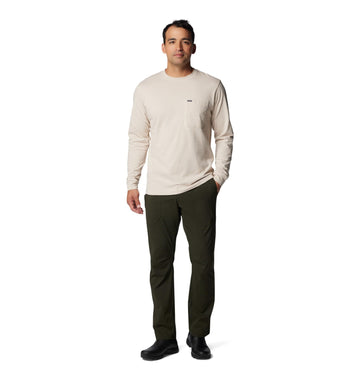 Columbia Landroamer Ripstop Pant II Greenscape waistband closeup shows adjustable comfort