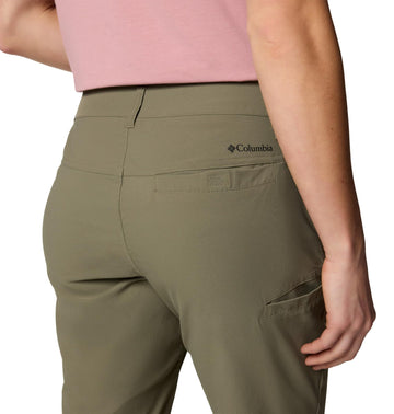 Columbia Leslie Falls Capri II gusset and stretch for movement.