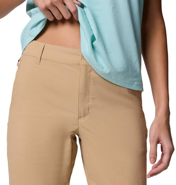 Columbia Leslie Falls Capri II pocket detail highlights storage options.