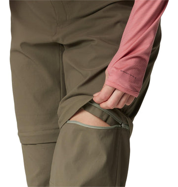 Columbia Leslie Falls pants' durable stitching for long-lasting outdoor use.