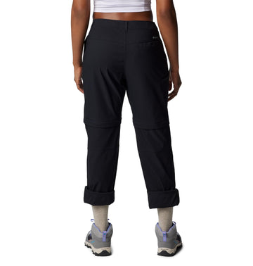 Columbia Leslie Falls side view highlights lightweight, stretch nylon for active hiking