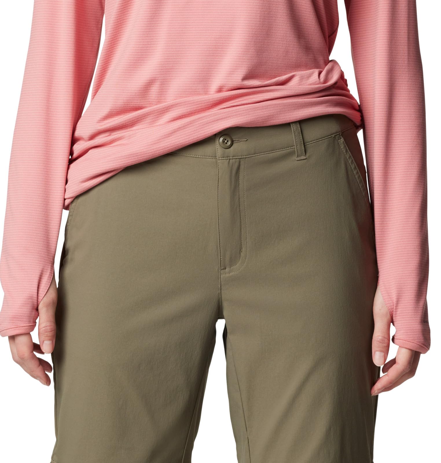 Columbia Leslie Falls Convertible pants zip-off-legs detail for easy transition to shorts
