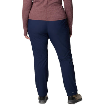 Columbia Leslie Falls II Stretch Pant navy quick-dry fabric closeup shows performance features
